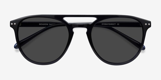 Meadow Navy PlasticSunglass Frames from EyeBuyDirect, Closed View