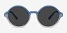 Solstice Blue Clear PlasticSunglass Frames from EyeBuyDirect, Front View