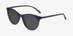 Cartel Clear Navy PlasticSunglass Frames from EyeBuyDirect, Angle View