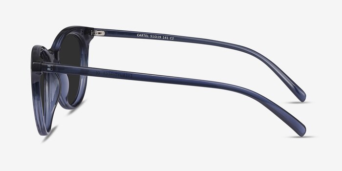 Cartel Clear Navy Plastic Sunglass Frames from EyeBuyDirect