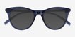 Cartel Clear Navy PlasticSunglass Frames from EyeBuyDirect, Closed View