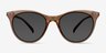 Cartel Clear Brown PlasticSunglass Frames from EyeBuyDirect, Front View