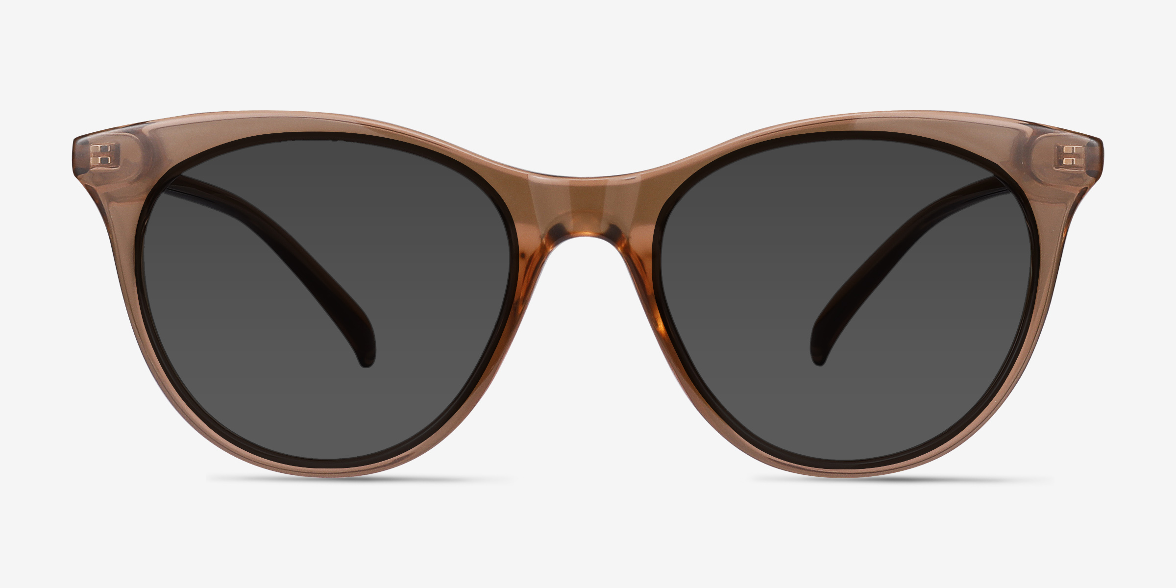 Cartel Cat Eye Clear Brown Frame Sunglasses For Women Eyebuydirect