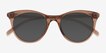 Cartel Clear Brown PlasticSunglass Frames from EyeBuyDirect, Closed View