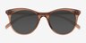 Cartel Clear Brown PlasticSunglass Frames from EyeBuyDirect, Closed View