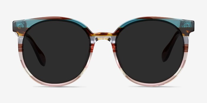Valence Red Green Acétate Soleil de Lunette de vue d'EyeBuyDirect