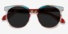 Valence Red Green AcetateSunglass Frames from EyeBuyDirect, Closed View