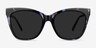 Vamp Blue Floral AcetateSunglass Frames from EyeBuyDirect, Front View