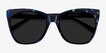 Vamp Blue Floral AcetateSunglass Frames from EyeBuyDirect, Closed View