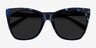 Vamp Blue Floral AcetateSunglass Frames from EyeBuyDirect, Closed View