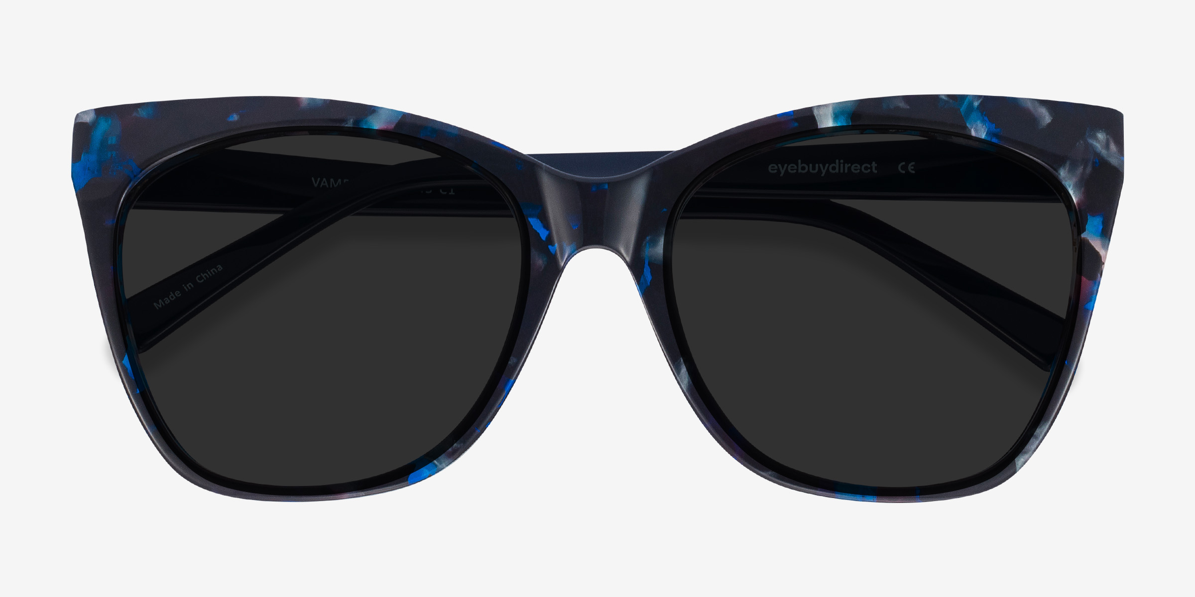 Vamp - Cat Eye Blue Floral Frame Sunglasses For Women | Eyebuydirect