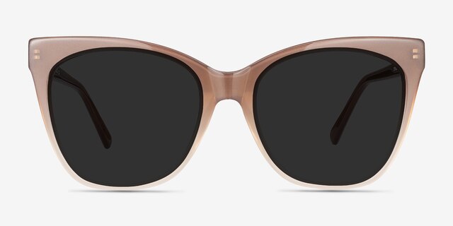 Vamp Brun AcétateSoleil de Lunette de vue d'EyeBuyDirect, Vue de Face