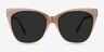 Vamp Brun AcétateSoleil de Lunette de vue d'EyeBuyDirect, Vue de Face