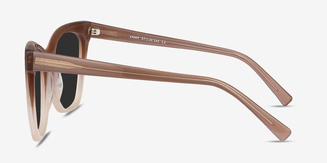 Vamp Brun AcétateSoleil de Lunette de vue d'EyeBuyDirect, Vue de Côté