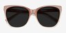 Vamp Brun AcétateSoleil de Lunette de vue d'EyeBuyDirect, Vue Rapprochée