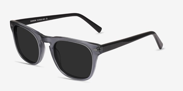 Daikon Gray AcetateSunglass Frames from EyeBuyDirect, Angle View