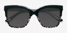 Intrigue Black Leopard AcetateSunglass Frames from EyeBuyDirect, Closed View