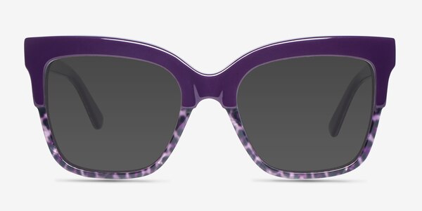 Intrigue Purple Leopard Acetate Sunglass Frames