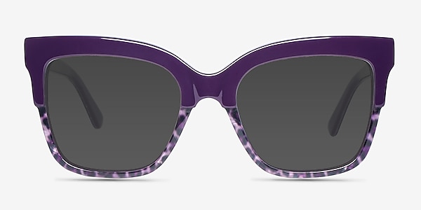 Intrigue Purple Leopard Acetate Sunglass Frames