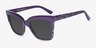 Intrigue Purple Leopard AcetateSunglass Frames from EyeBuyDirect, Angle View