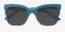 Intrigue Green Leopard AcetateSunglass Frames from EyeBuyDirect, Closed View