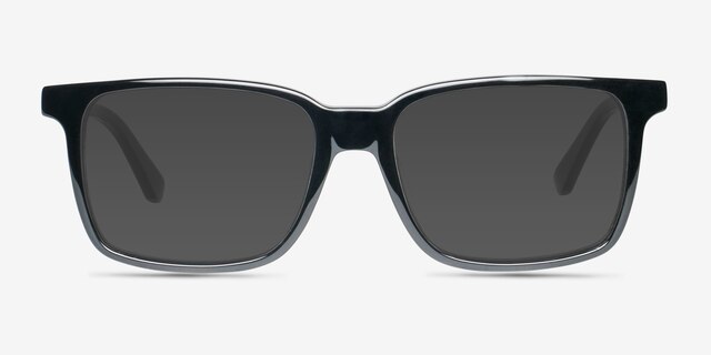 Epoch Noir AcétateSoleil de Lunette de vue d'EyeBuyDirect, Vue de Face