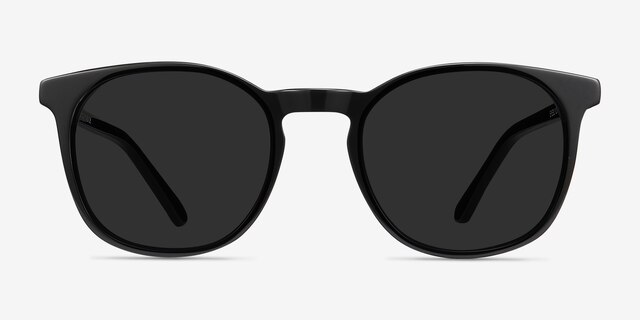 Safari Black AcetateSunglass Frames from EyeBuyDirect, Front View