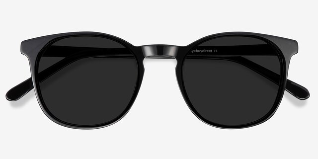 Safari Black AcetateSunglass Frames from EyeBuyDirect, Closed View