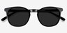 Safari Black AcetateSunglass Frames from EyeBuyDirect, Closed View