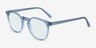 Safari Clear Blue AcetateSunglass Frames from EyeBuyDirect, Angle View