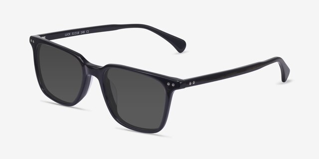 Luck Black AcetateSunglass Frames from EyeBuyDirect, Angle View
