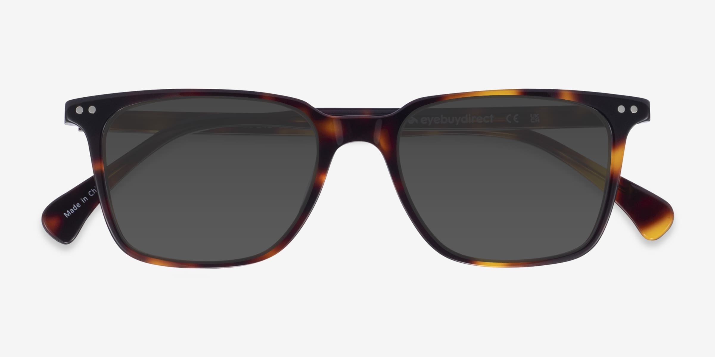 Luck - Rectangle Black Frame Prescription Sunglasses