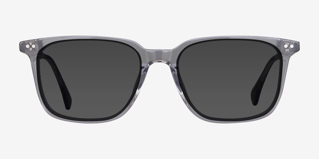 Luck Clear Gray AcetateSunglass Frames from EyeBuyDirect, Front View