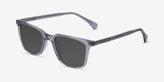 Luck Clear Gray AcetateSunglass Frames from EyeBuyDirect, Angle View