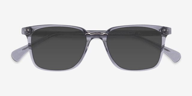 Luck Clear Gray AcetateSunglass Frames from EyeBuyDirect, Closed View