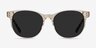 Sol Champagne AcetateSunglass Frames from EyeBuyDirect, Front View