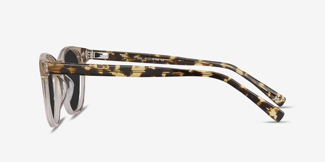 Sol Champagne AcetateSunglass Frames from EyeBuyDirect, Side View