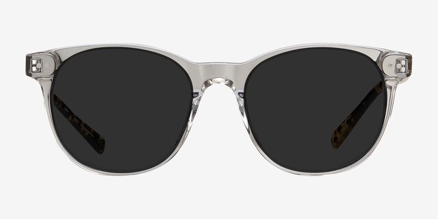 Sol Gray Clear AcetateSunglass Frames from EyeBuyDirect, Front View