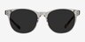 Sol Gray Clear AcetateSunglass Frames from EyeBuyDirect, Front View