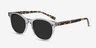 Sol Gray Clear AcetateSunglass Frames from EyeBuyDirect, Angle View
