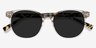 Sol Gray Clear AcetateSunglass Frames from EyeBuyDirect, Closed View