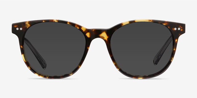 Sol Tortoise Gray AcetateSunglass Frames from EyeBuyDirect, Front View
