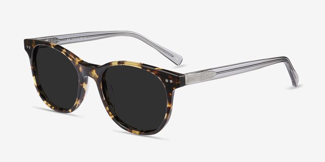 Sol Tortoise Gray AcetateSunglass Frames from EyeBuyDirect, Angle View