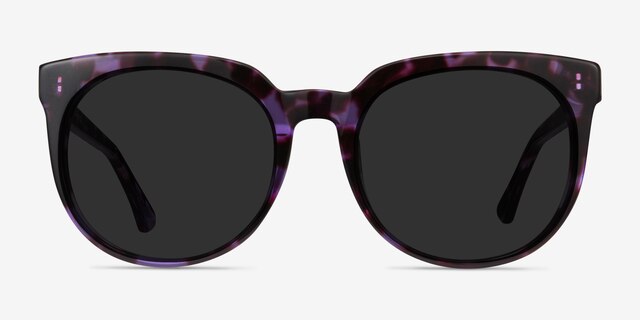Queen Purple Tortoise AcetateSunglass Frames from EyeBuyDirect, Front View