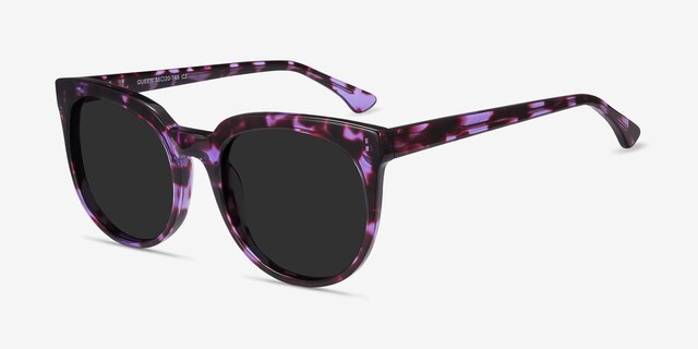 Queen Purple Tortoise AcetateSunglass Frames from EyeBuyDirect, Angle View
