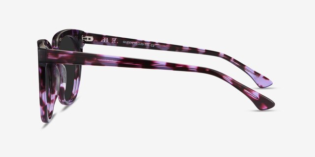 Queen Purple Tortoise AcetateSunglass Frames from EyeBuyDirect, Side View