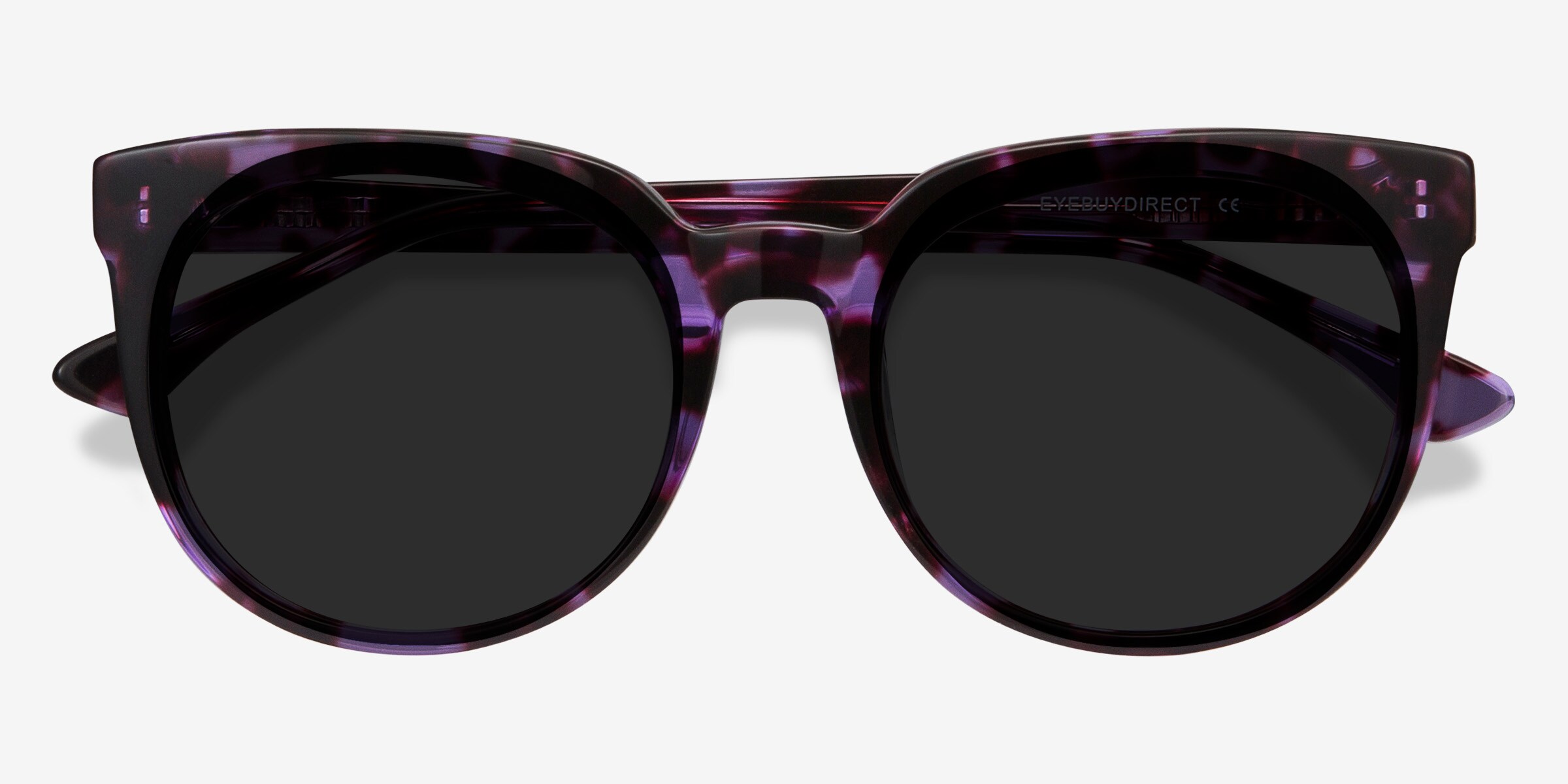 Queen - Round Brown Striped Frame Sunglasses For Women | Eyebuydirect