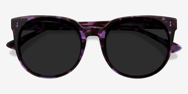Queen Purple Tortoise AcetateSunglass Frames from EyeBuyDirect, Closed View