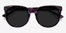 Queen Purple Tortoise AcetateSunglass Frames from EyeBuyDirect, Closed View