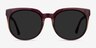 Queen Red Clear AcetateSunglass Frames from EyeBuyDirect, Front View